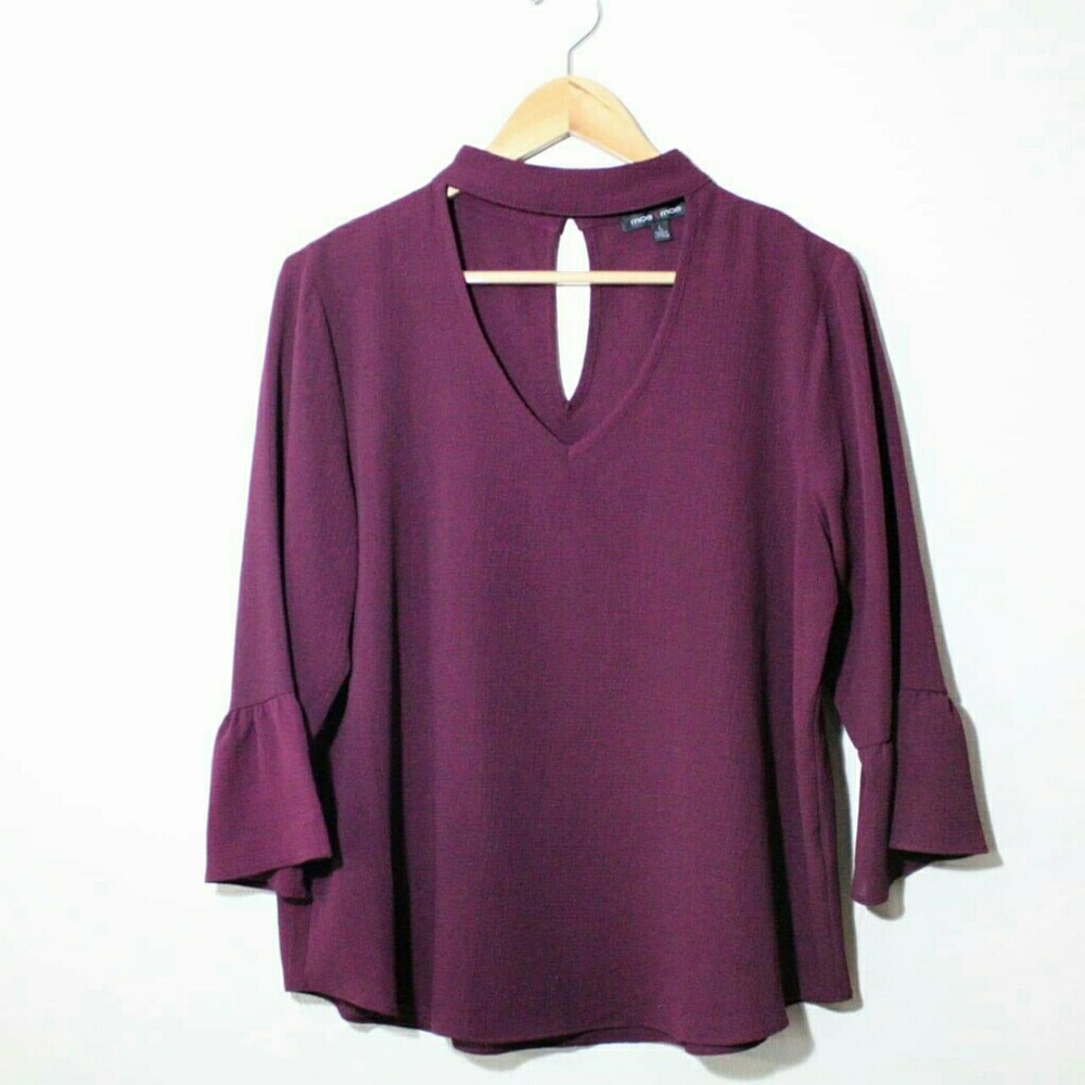Moa moa Maroon long sleve blouse